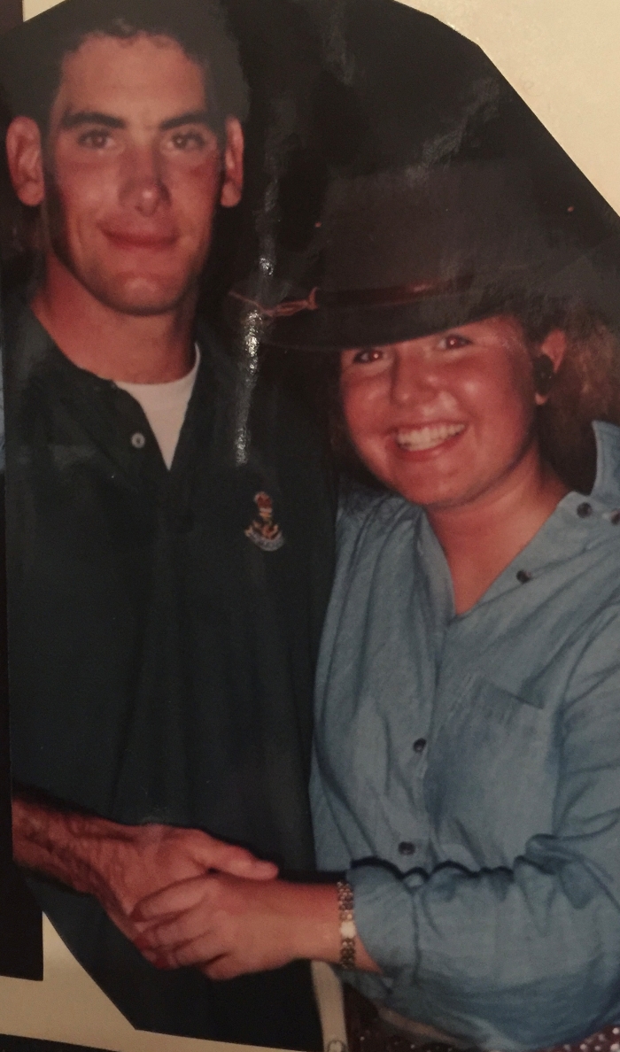 vintage photo of young teenaged Molly and Baxter from camp