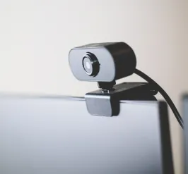 webcam hooked on a computer 