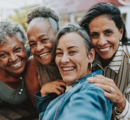 Group of smiling active older adults 