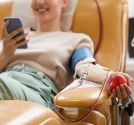 person getting their blood drawn