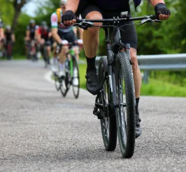 people riding bikes