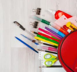 variety of school supplies