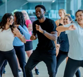 group of adults dancing 