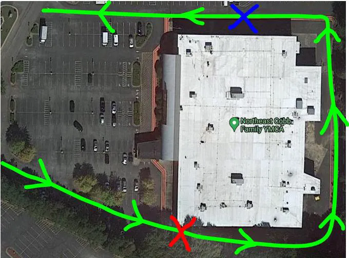 map of where parents pick up and drop off kids for summer day camp