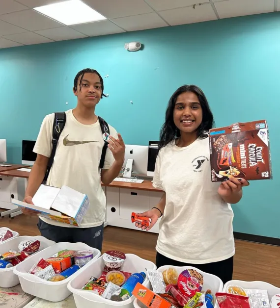 two teens participating in Y teens programming
