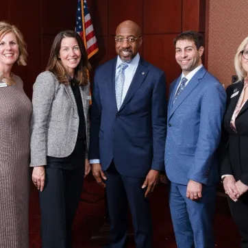 Y staff with Senator Reverend Raphael Warnock