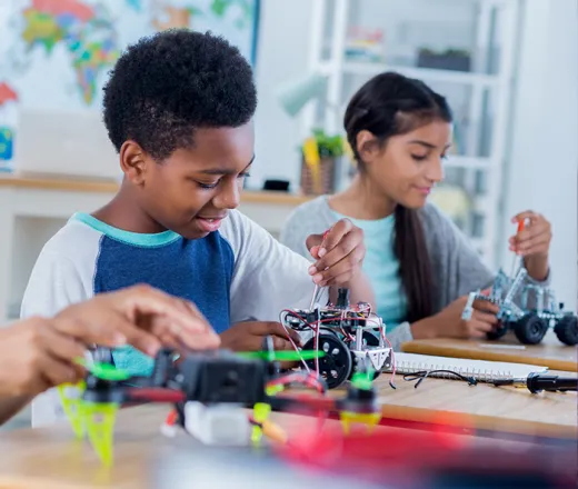 Middle school STEAM classroom