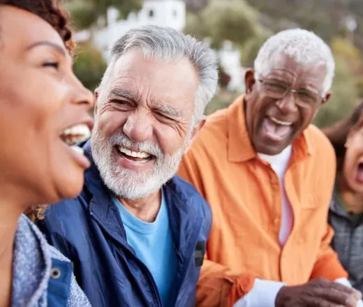 group of people laughing